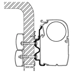 Thule Adapter Hymer Exsis / Hymer Camp Bis Baujahr 2011, Länge 6 M