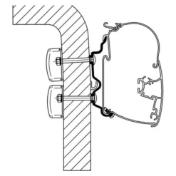 Thule Adapter Hymer Exsis / Hymer Camp Ab Baujahr 2012, Länge 5,5 M