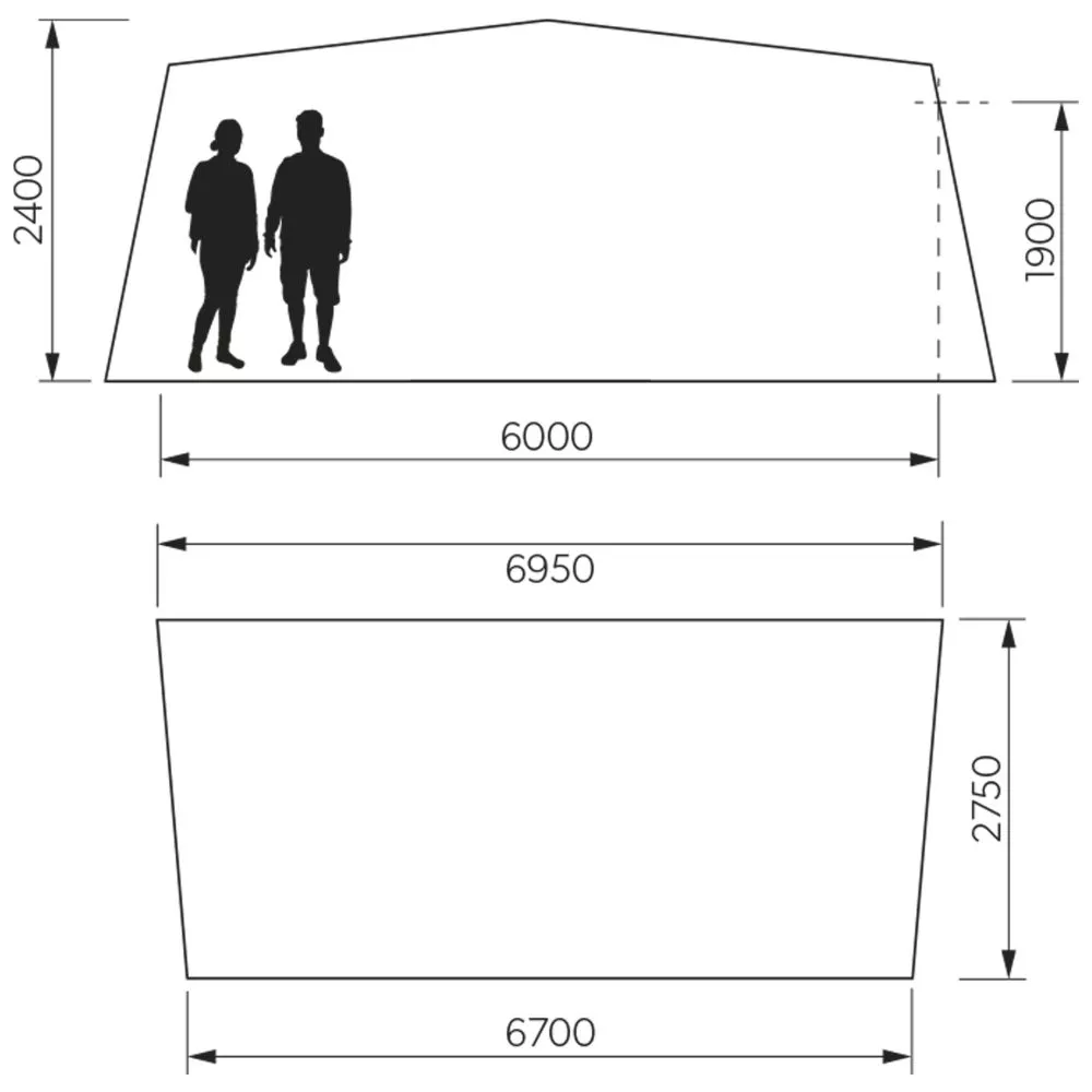 Luftvorzelt Wohnwagen Dometic Residence AIR All-Season | Grösse 18 | 1.075 - 1.100 - Image 2