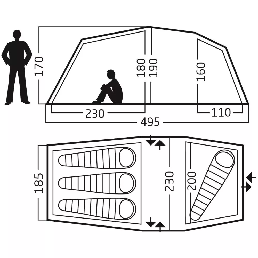 Tunnelzelt Nordisk Reisa 4 PU - Image 2